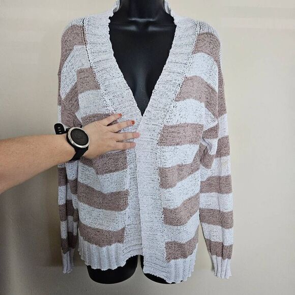 H by Halston Striped Cardigan - Picture 1 of 7